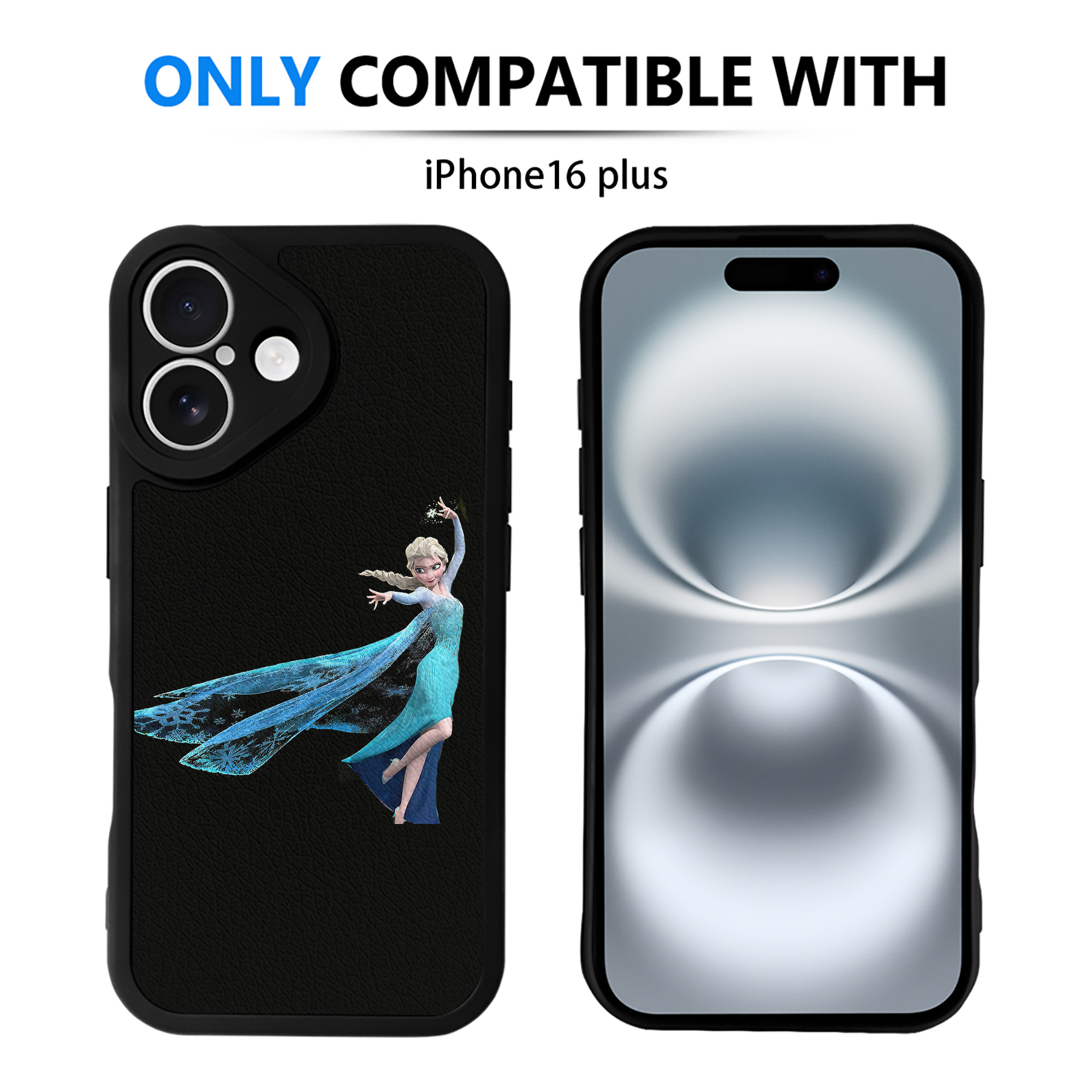 （画像用） アナと雪の女王 アンナ エルサ Frozen Anna Elsa 【iPhone 16シリーズ対応】シリコンスマホケース（レザー調） 材質：シリコン